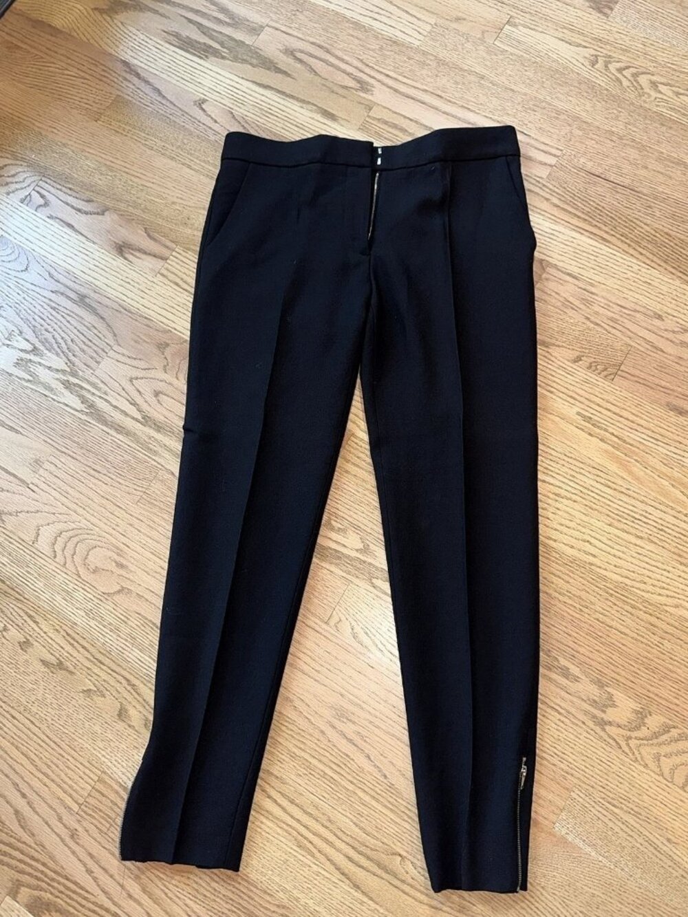 Stella McCartney Black Zip Ankle Skinny Trousers Size 44 (US 8)